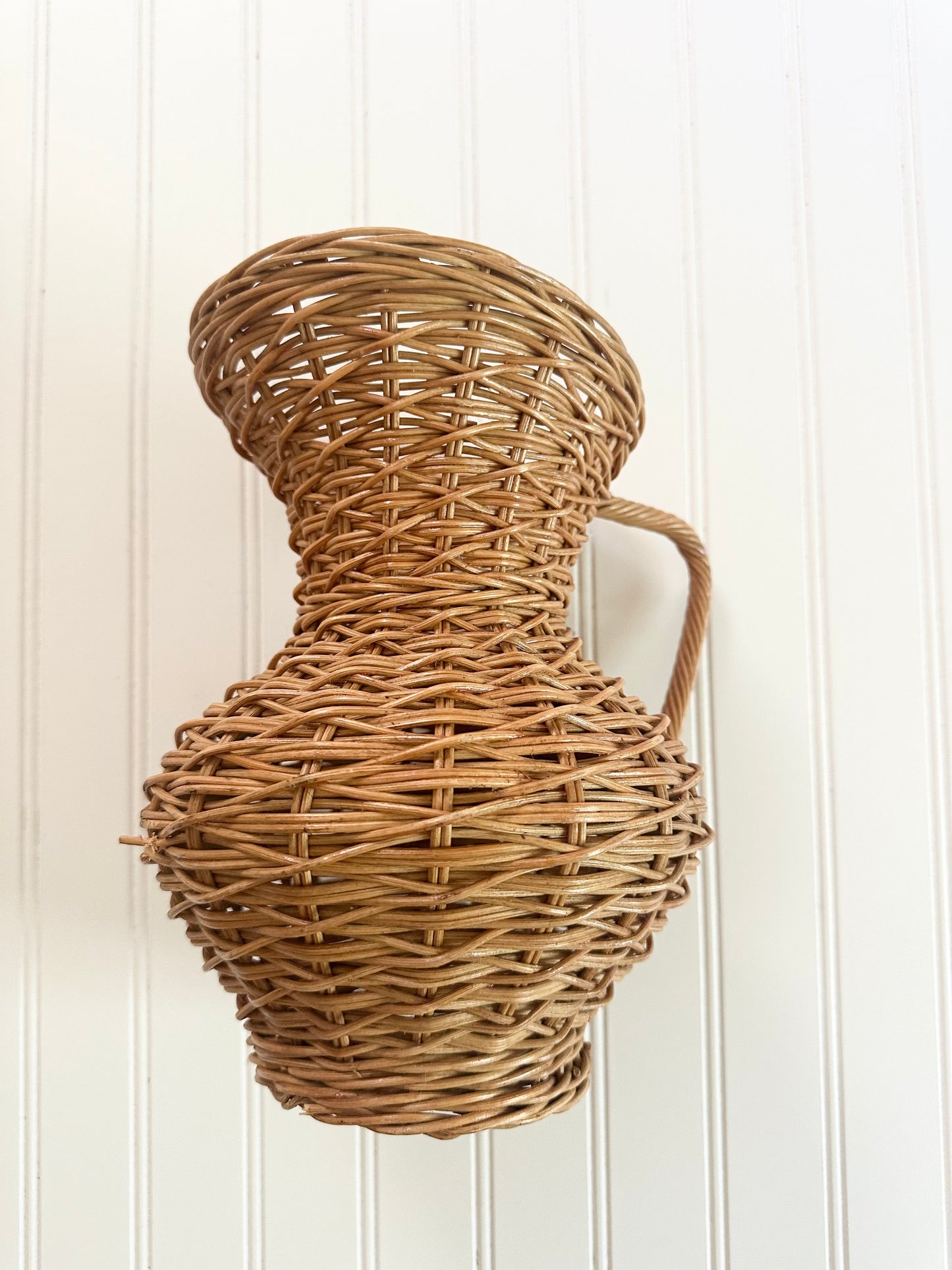 Wicker vase/ pitcher