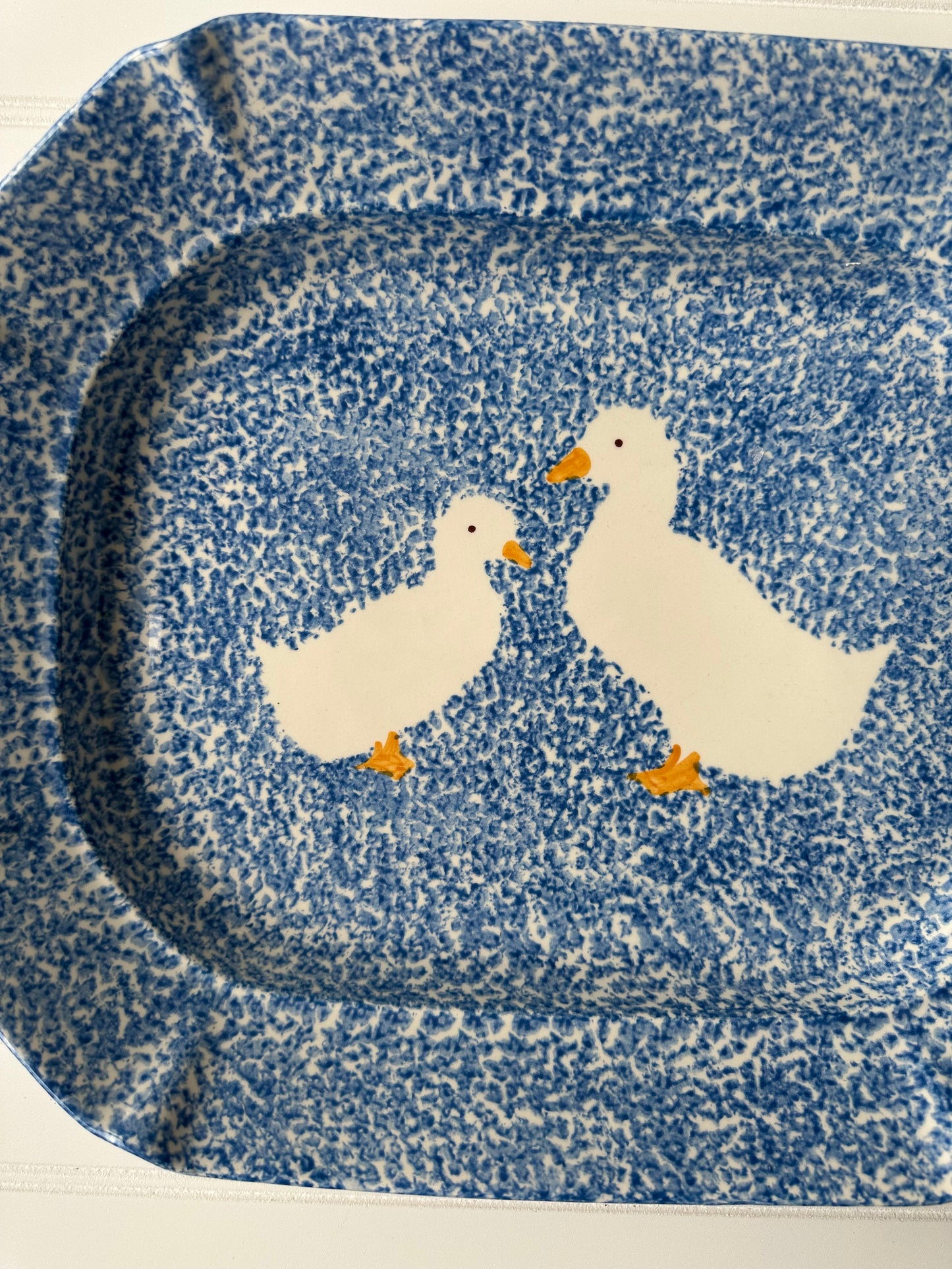 Large spongeware duck platter