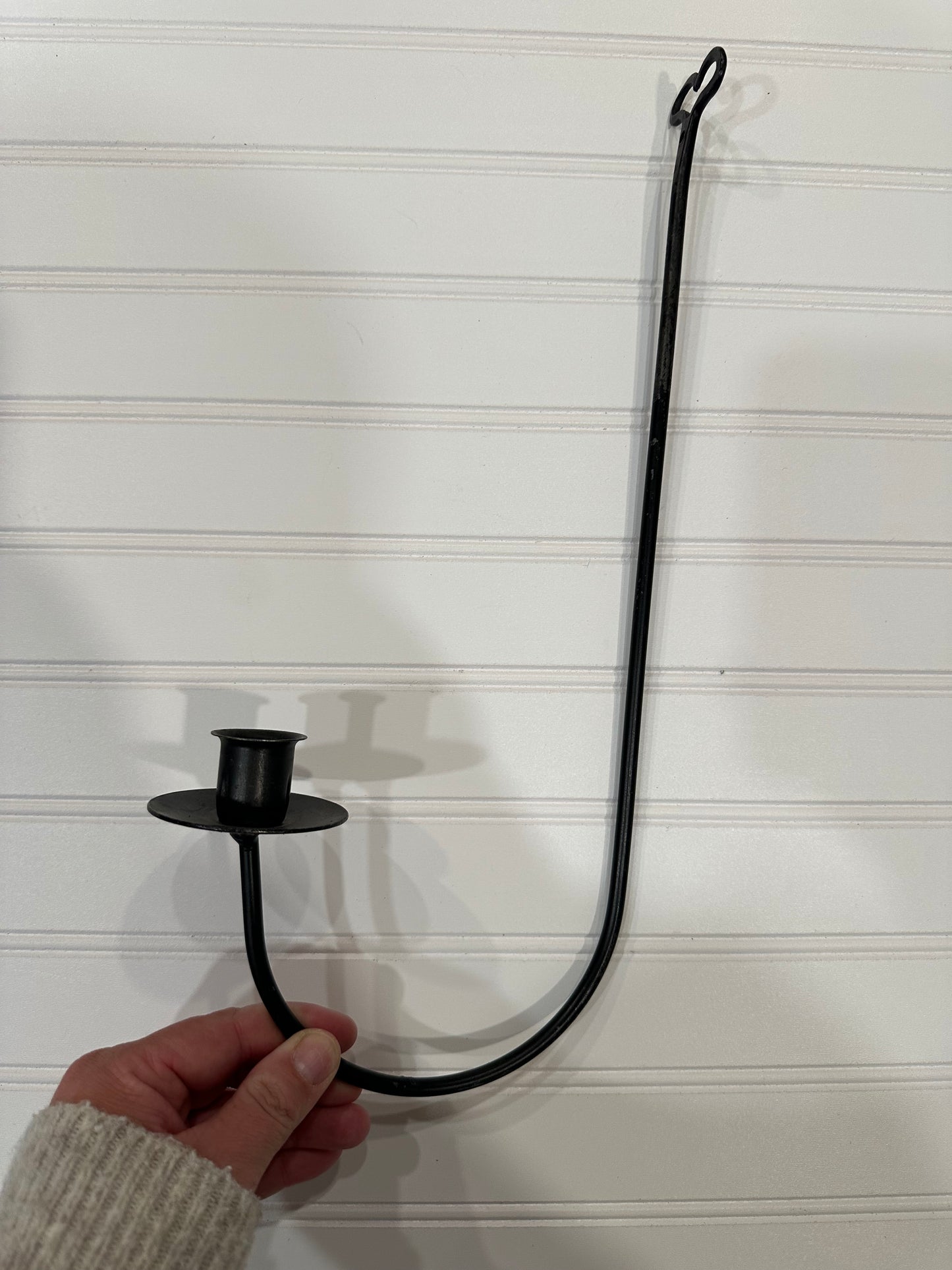 Iron wall taper sconce