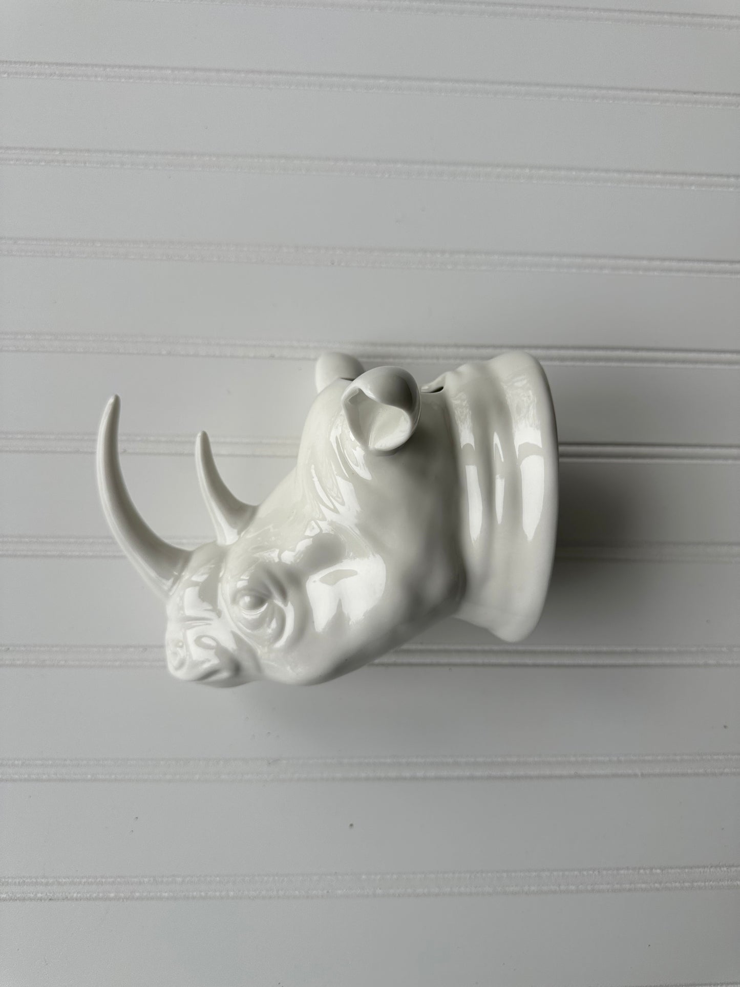 Ceramic rhino wall planter