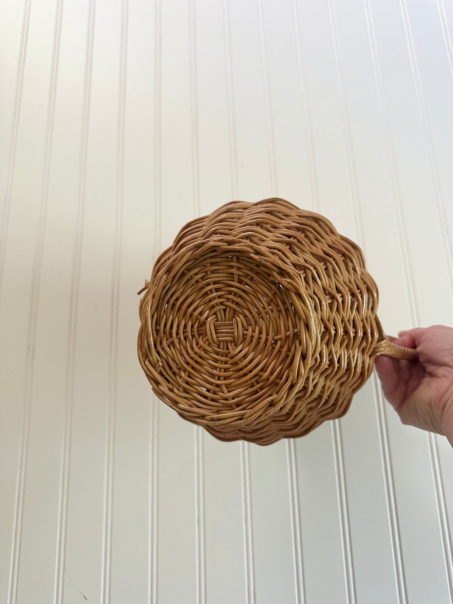Wicker vase/ pitcher