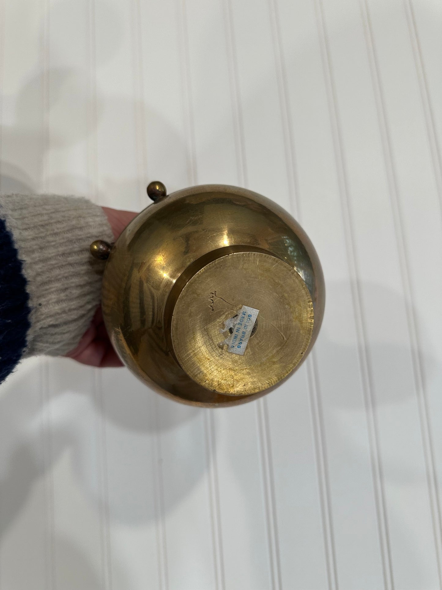 Vintage brass case with rope
