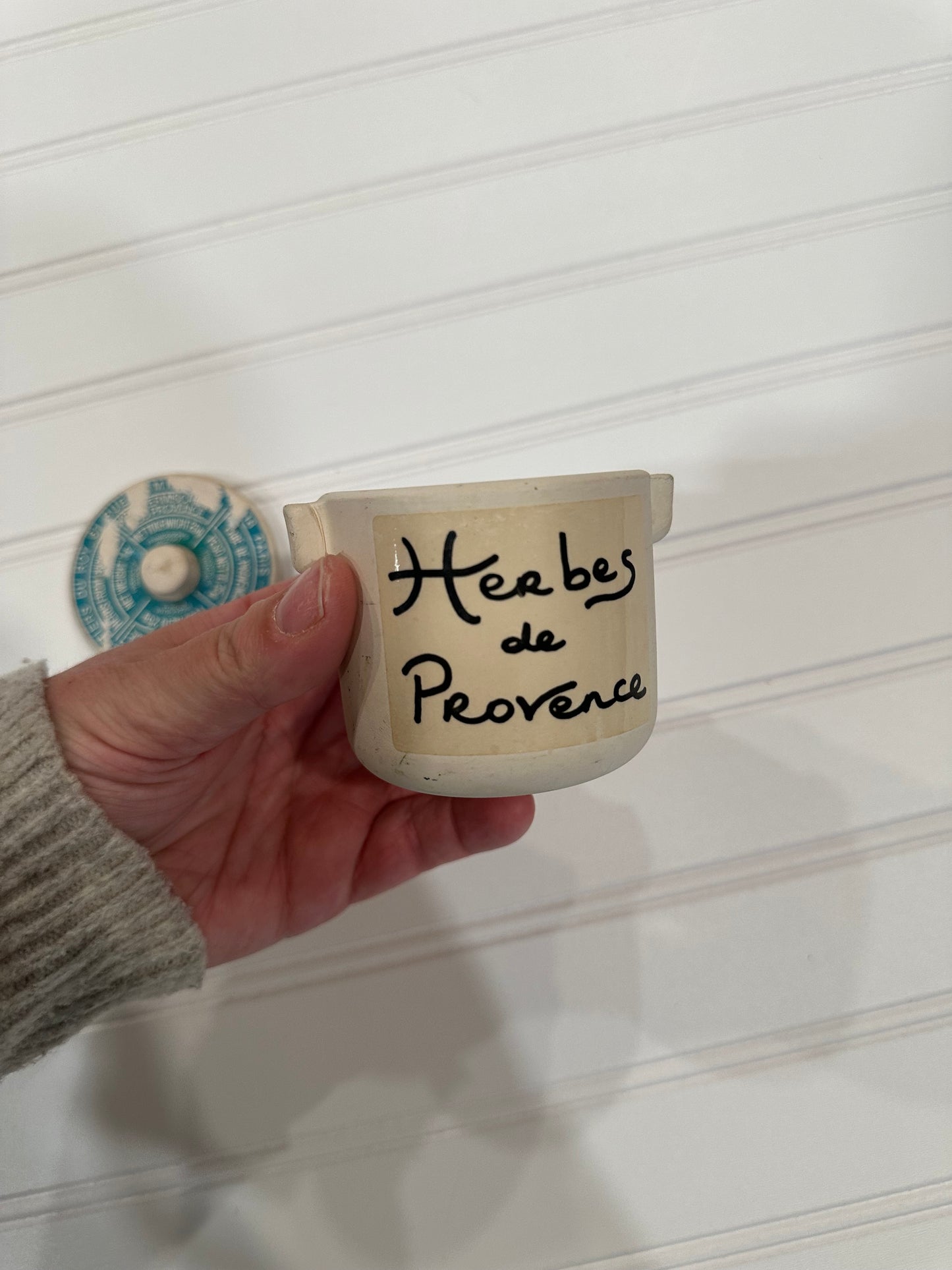 Vintage French herb pot