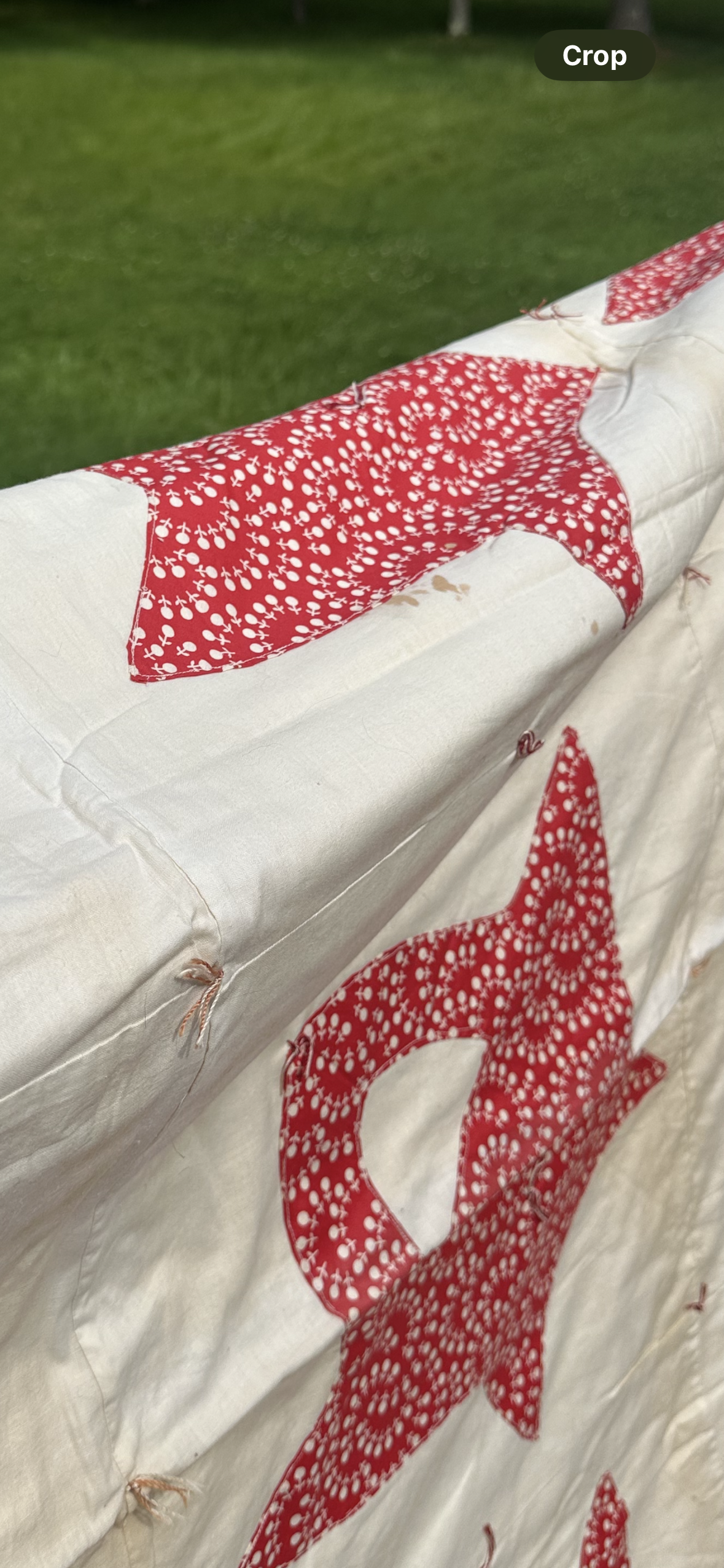 Vintage hand tied quilt