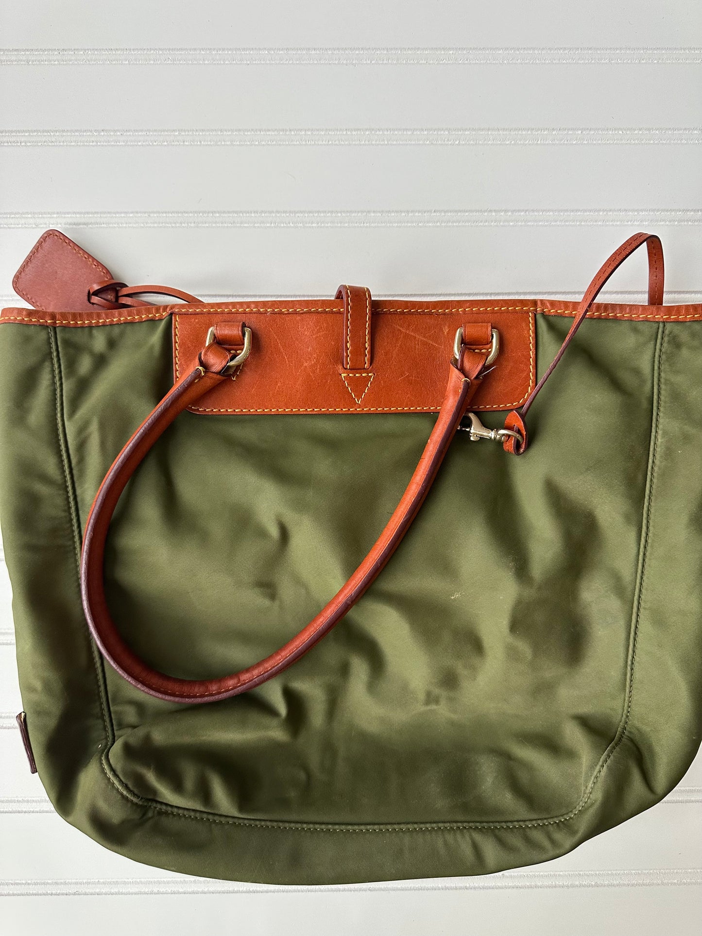 Vintage Dooney&Bourke nylon and leather tote bag