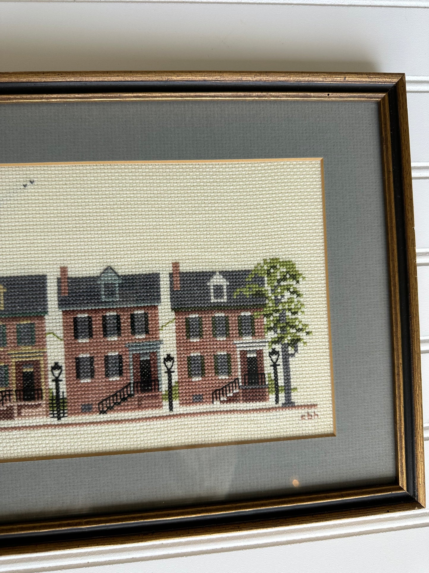 Framed houses cross stitch