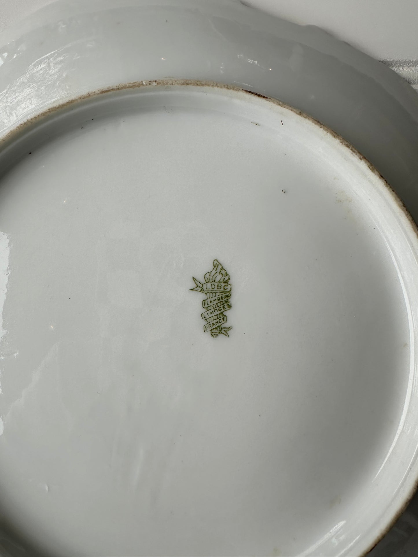 French decorative orange plate