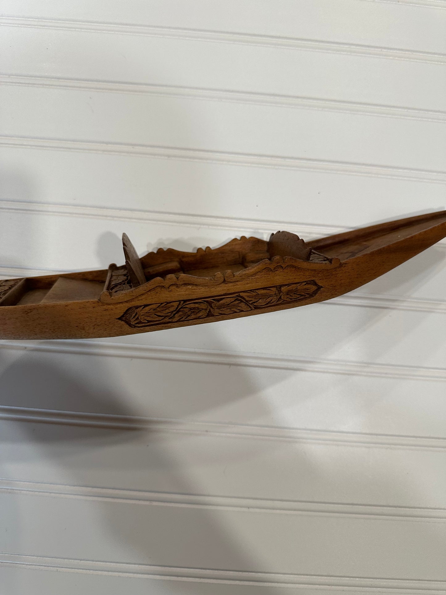 Vintage hand carved boat