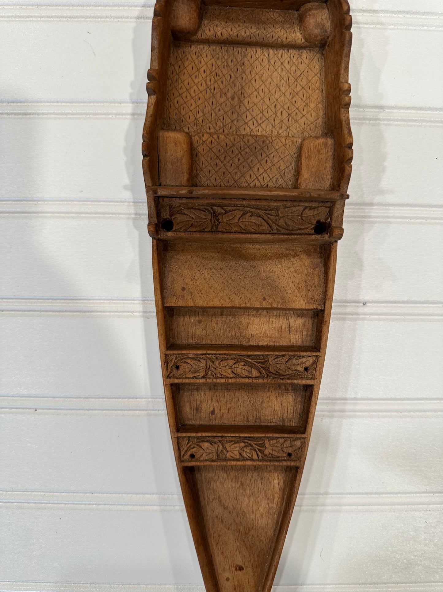 Vintage hand carved boat