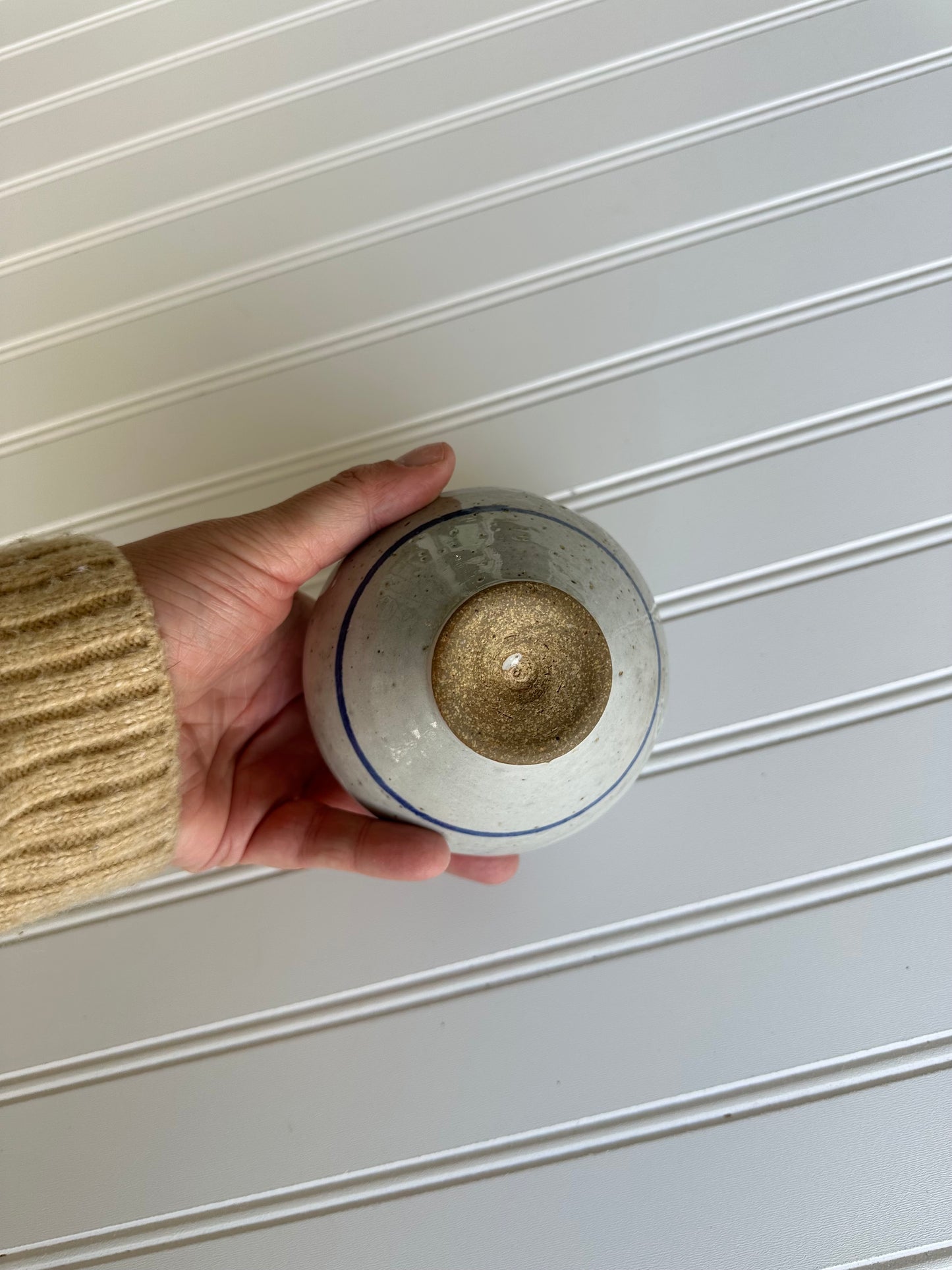 Pottery Parsley jar with cork
