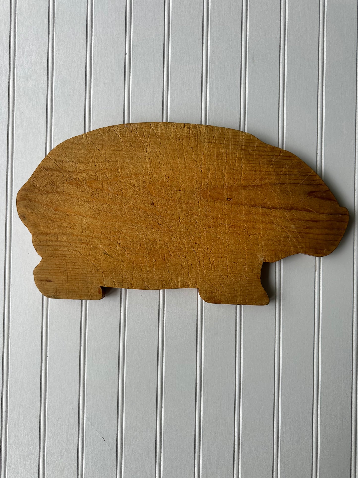 Vintage wooden pig cutting board