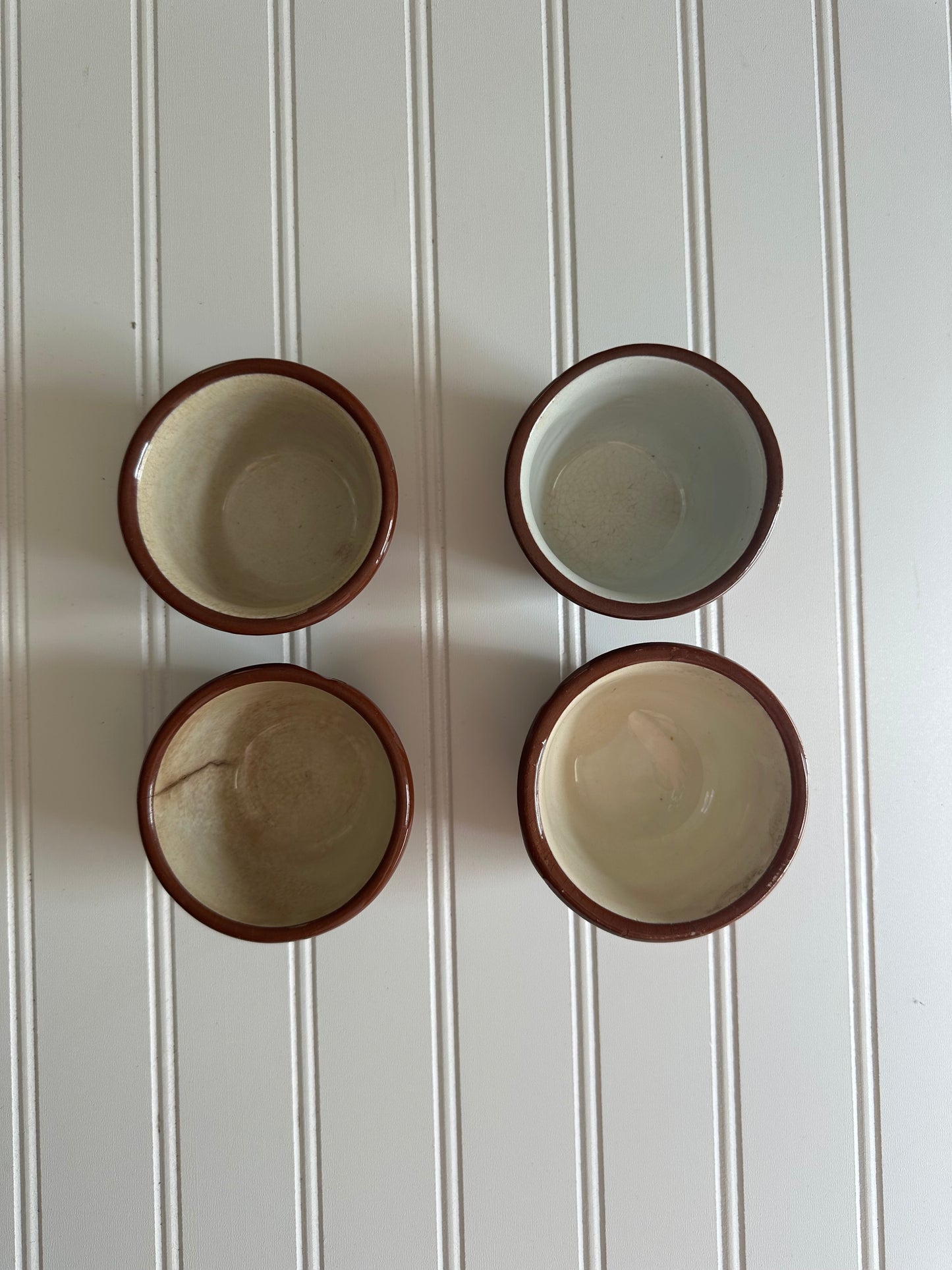 Set of 4 vintage pottery jars