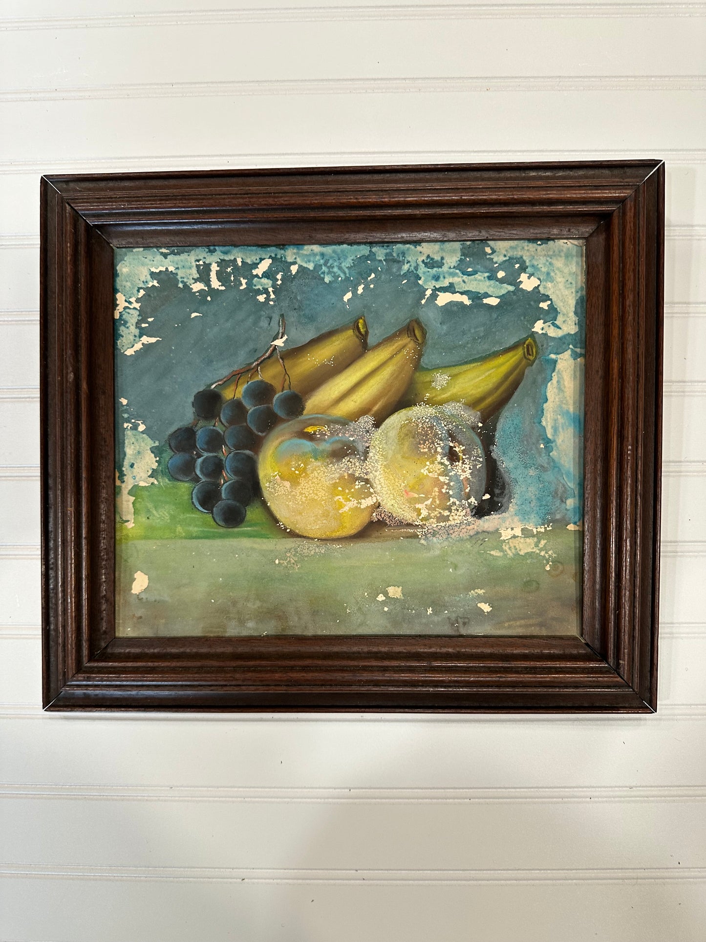 Vintage still life framed pastel
