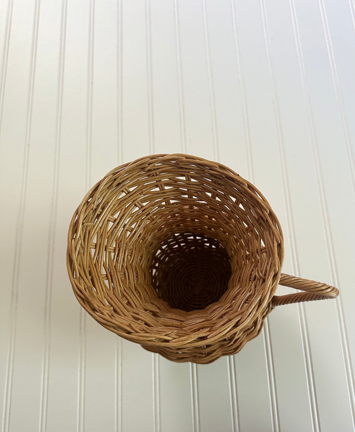 Wicker vase/ pitcher