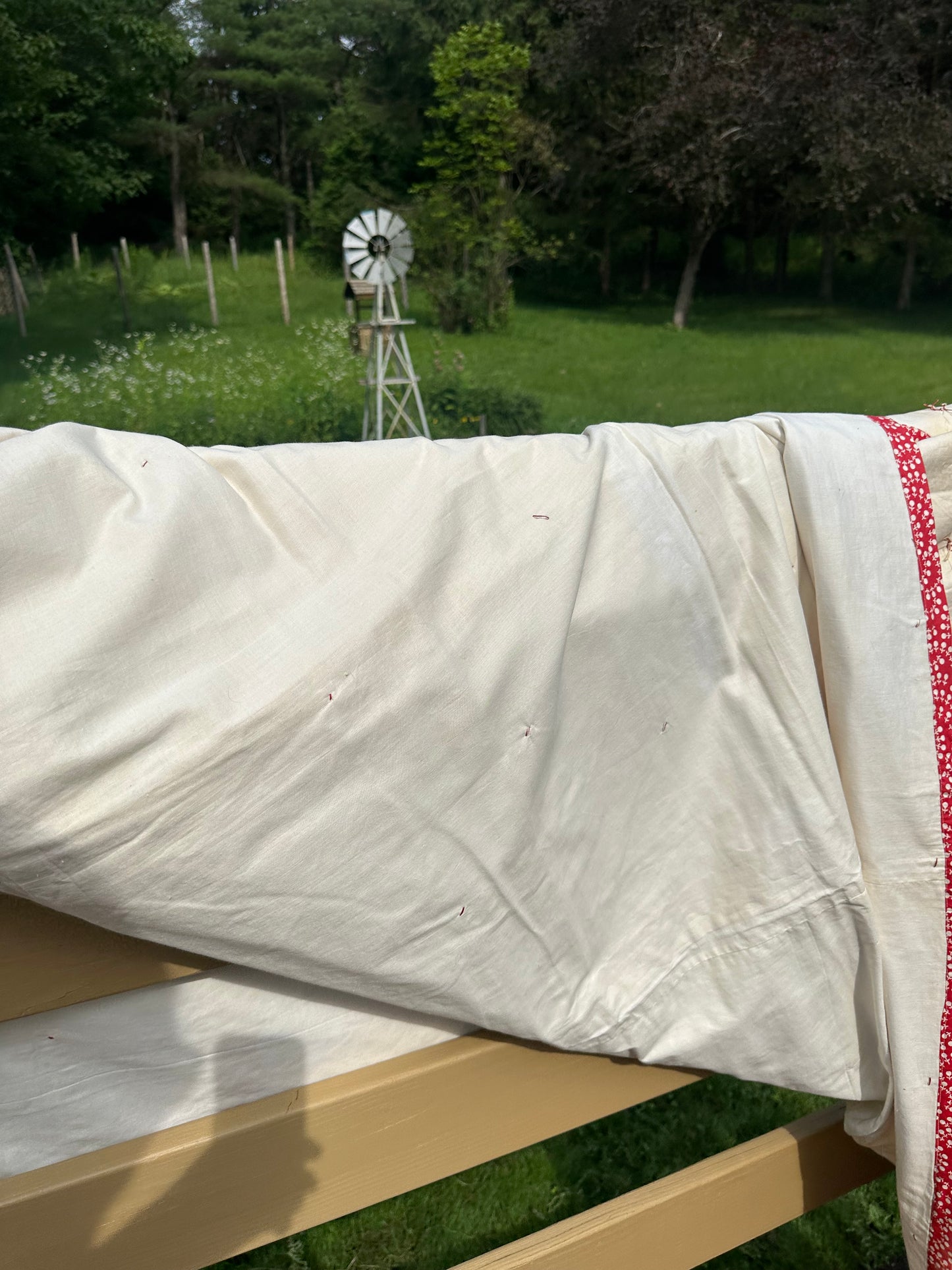 Vintage hand tied quilt