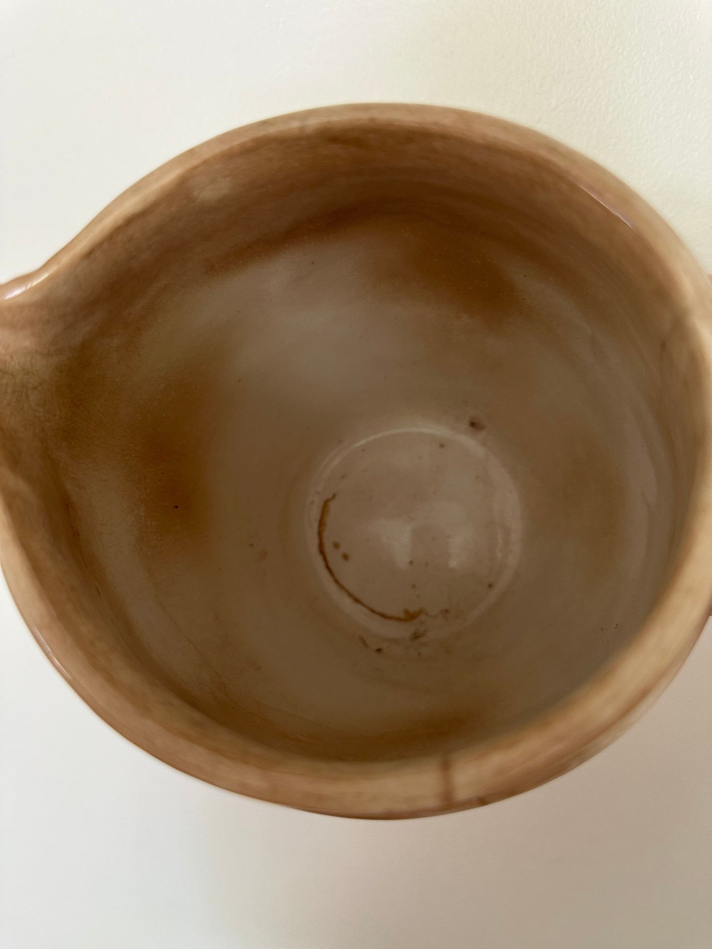 Vintage stained and crazed ironstone pitcher