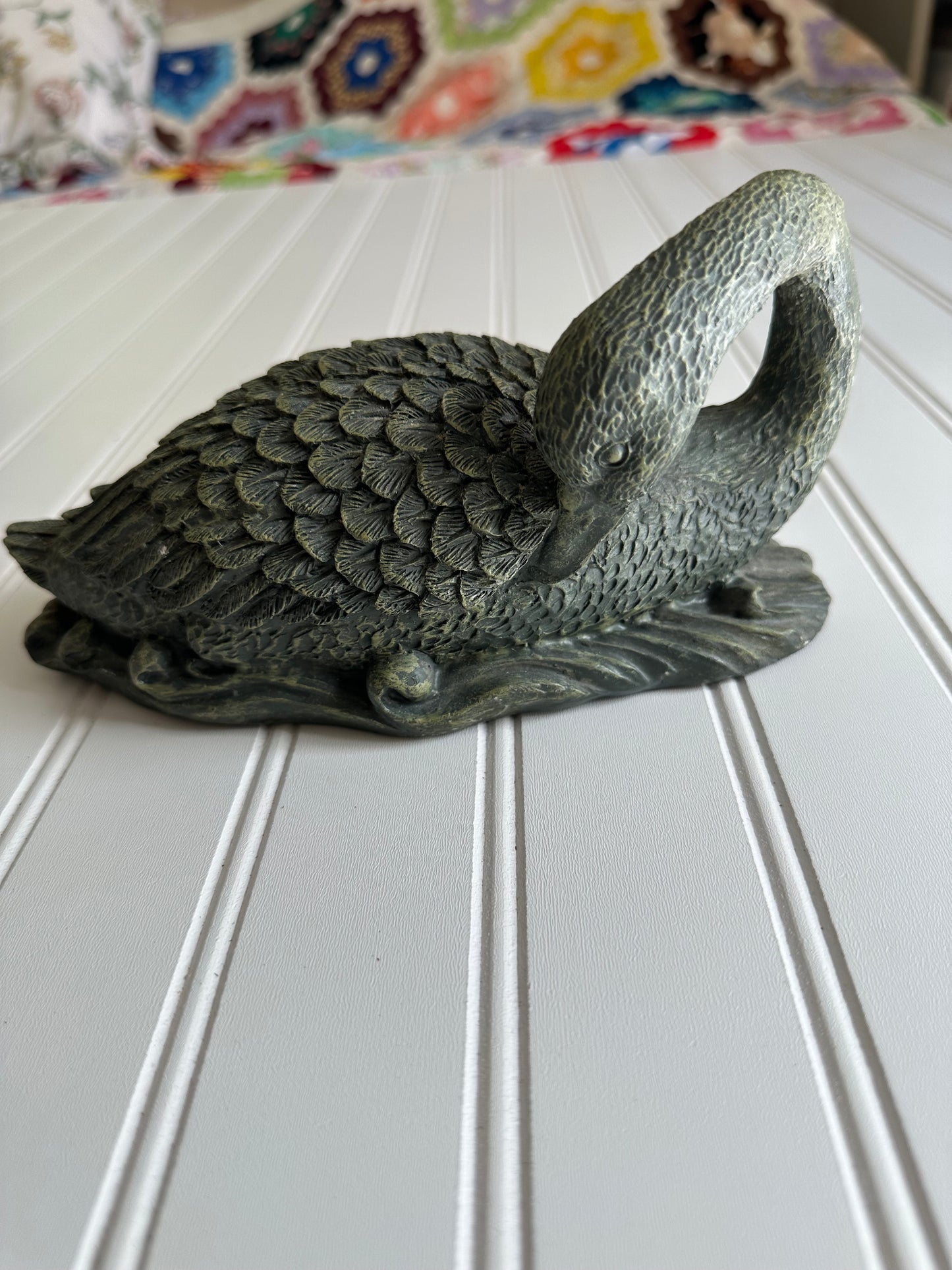 Resin swan figurine