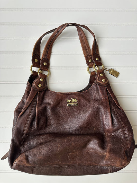 Vintage leather Coach hobo bag