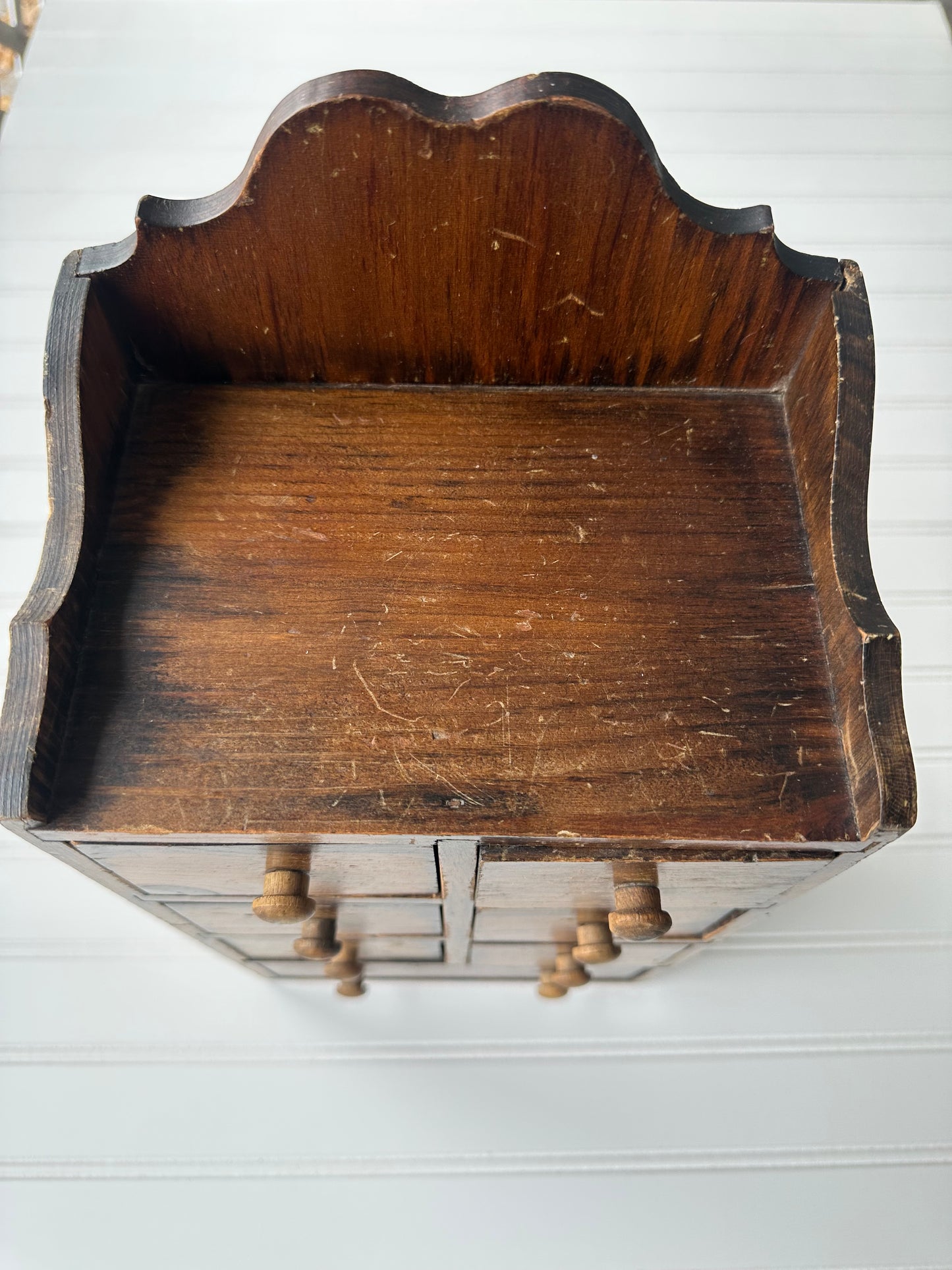 Vintage wooden apothecary drawer set