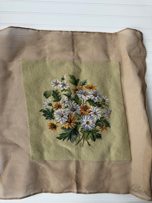 Vintage floral needlepoint