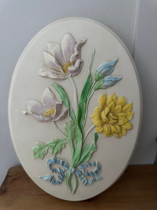 Vintage floral wall hanging