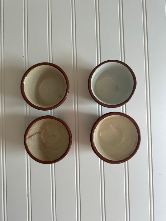 Set of 4 vintage pottery jars