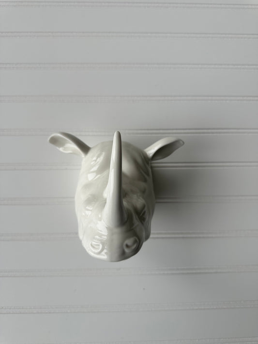 Ceramic rhino wall planter
