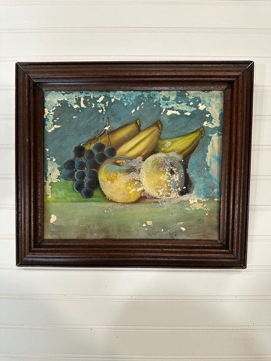 Vintage still life framed pastel