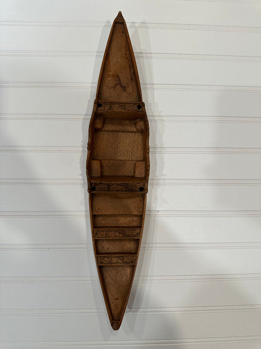 Vintage hand carved boat
