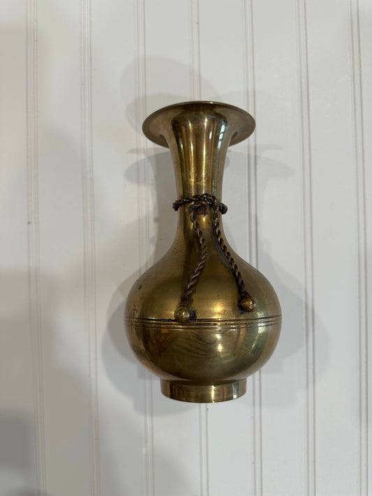 Vintage brass case with rope