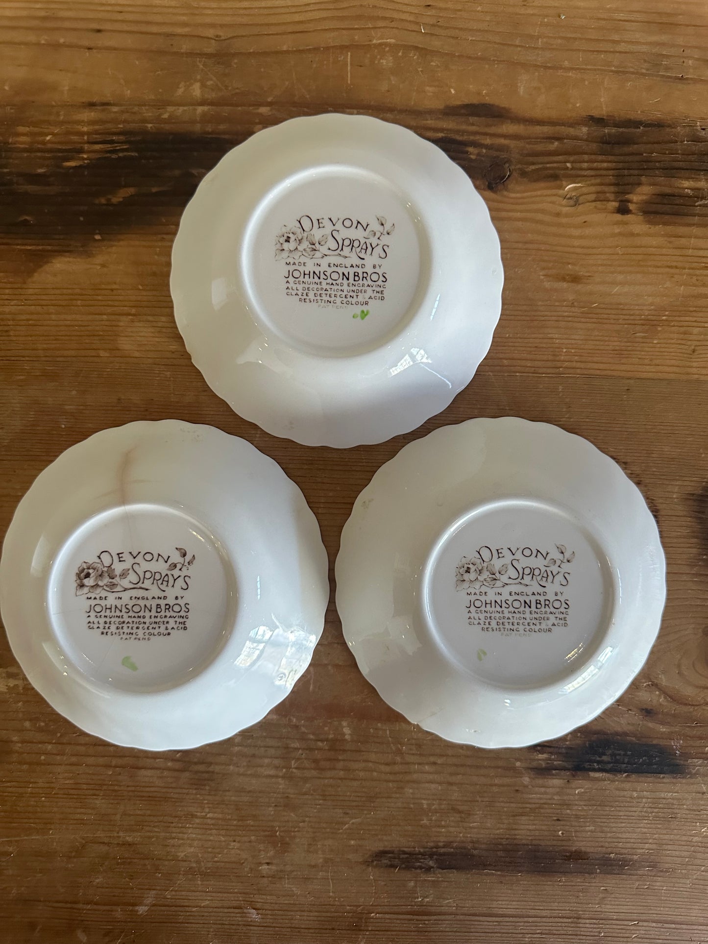 Set of 3 Johnson Bros bowls